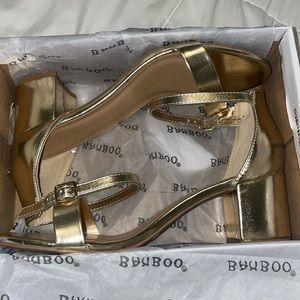 Metallic Gold Heels